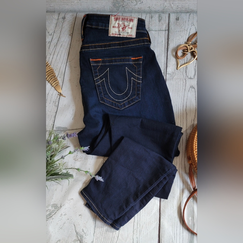 True Religion Womens Midrise Curvy Skinny Jeans Sz 29 - Picture 5 of 10